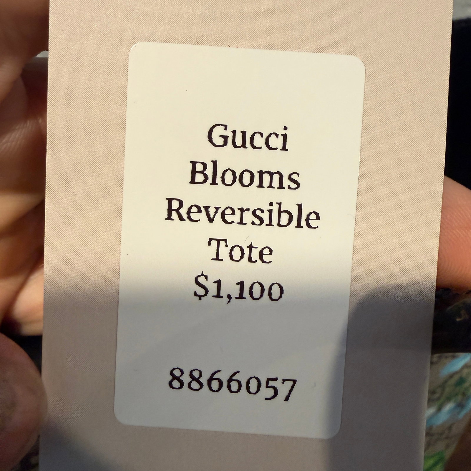 Gucci GG Supreme Blooms Floral Tote Bag Blue Flowers Canvas Handbag - 7