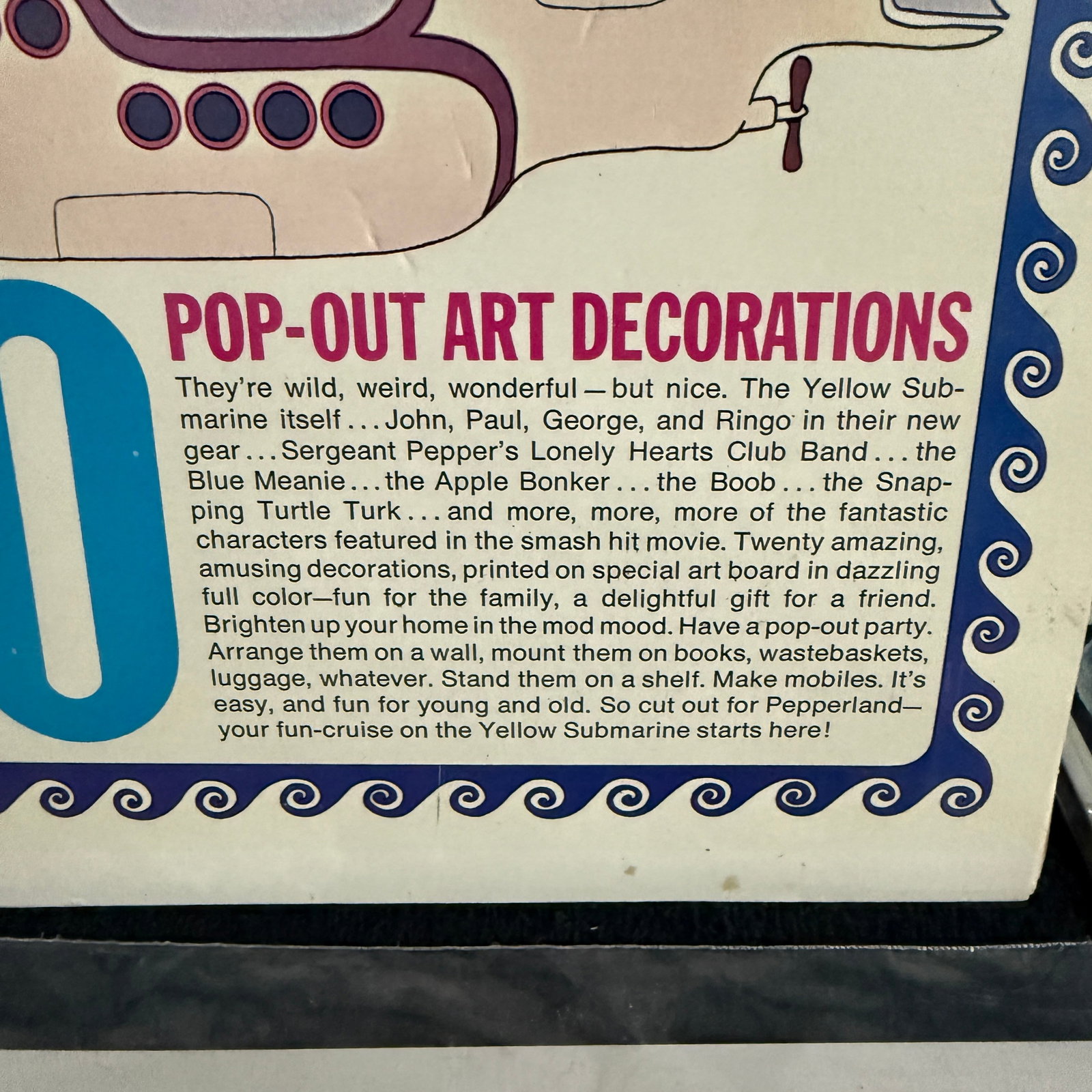 Beatles Yellow Submarine Pop-Up Book Vintage 1968 Pop-Out Art Decorations Complete Psychedelic - 5