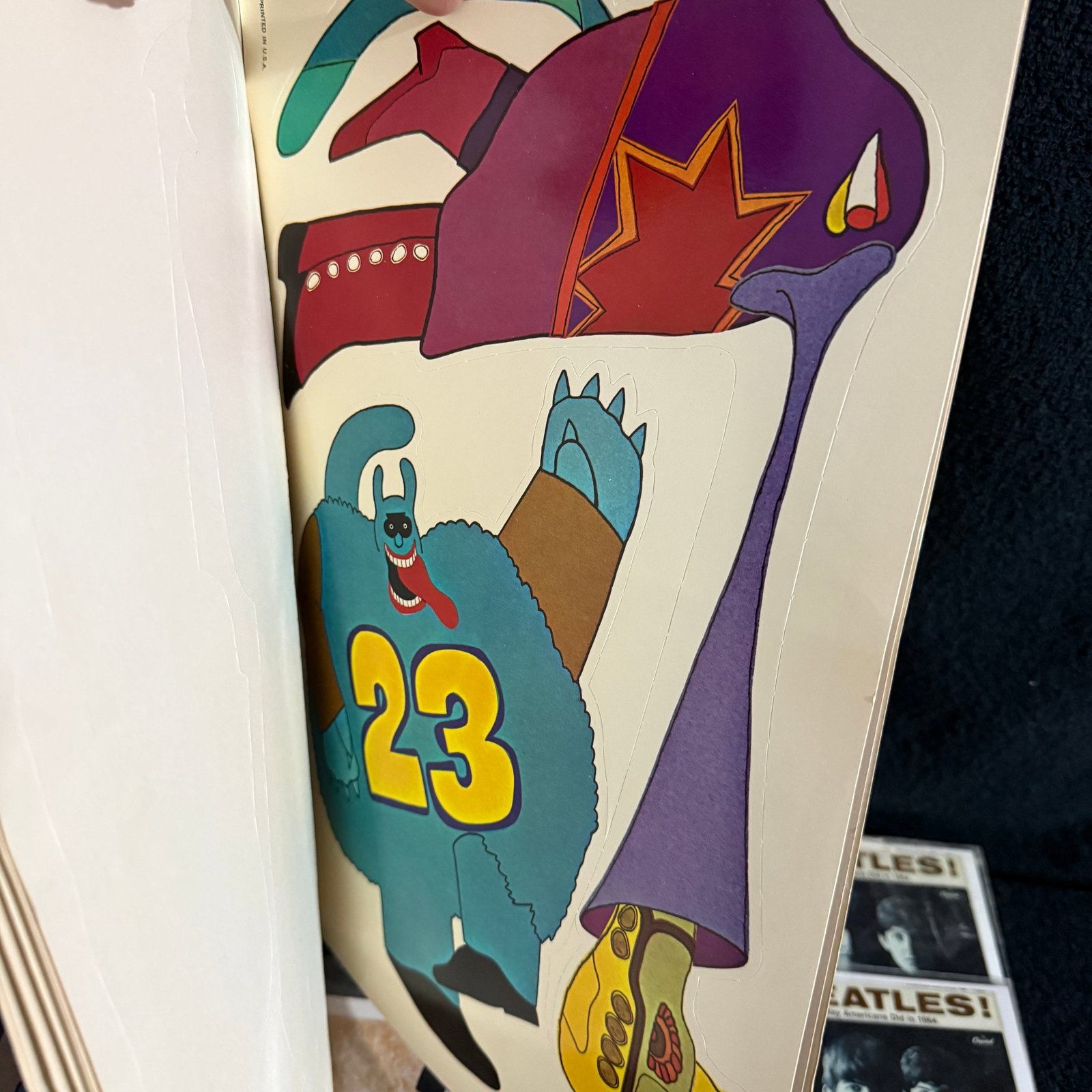 Beatles Yellow Submarine Pop-Up Book Vintage 1968 Pop-Out Art Decorations Complete Psychedelic - 8