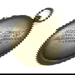 Antique Pocket Compass: This compass is perfect for the collector of WWI era items. Made in France with a silvertone case, beveled glass and locking lid. Engraved. Dimensions: Height .5in with 2in diameter when closed.