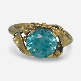 Vintage Kimberly 14k Gold and Blue Stone Ring