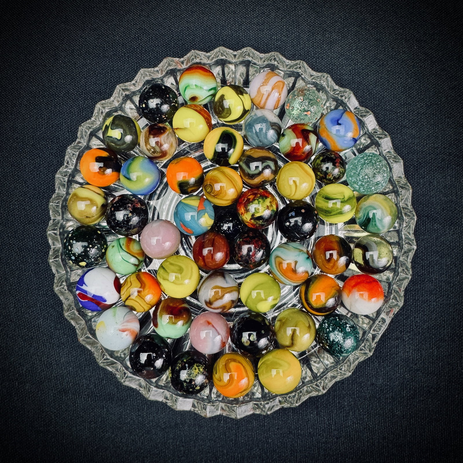 Lot of Vintage Glass Collector Marbles (1 of 5)