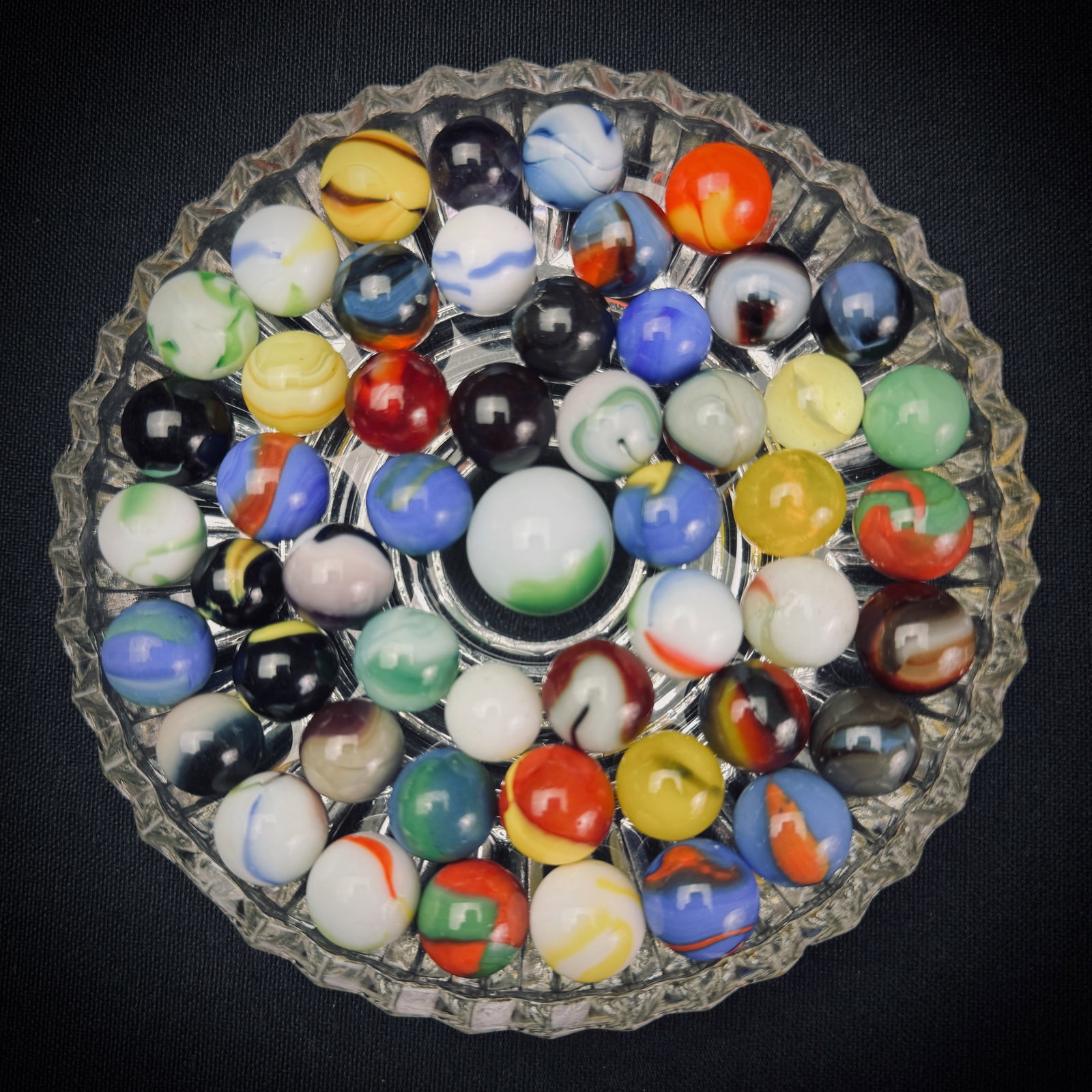 Lot of Vintage Glass Player & Shooter Marbles (1 of 5)