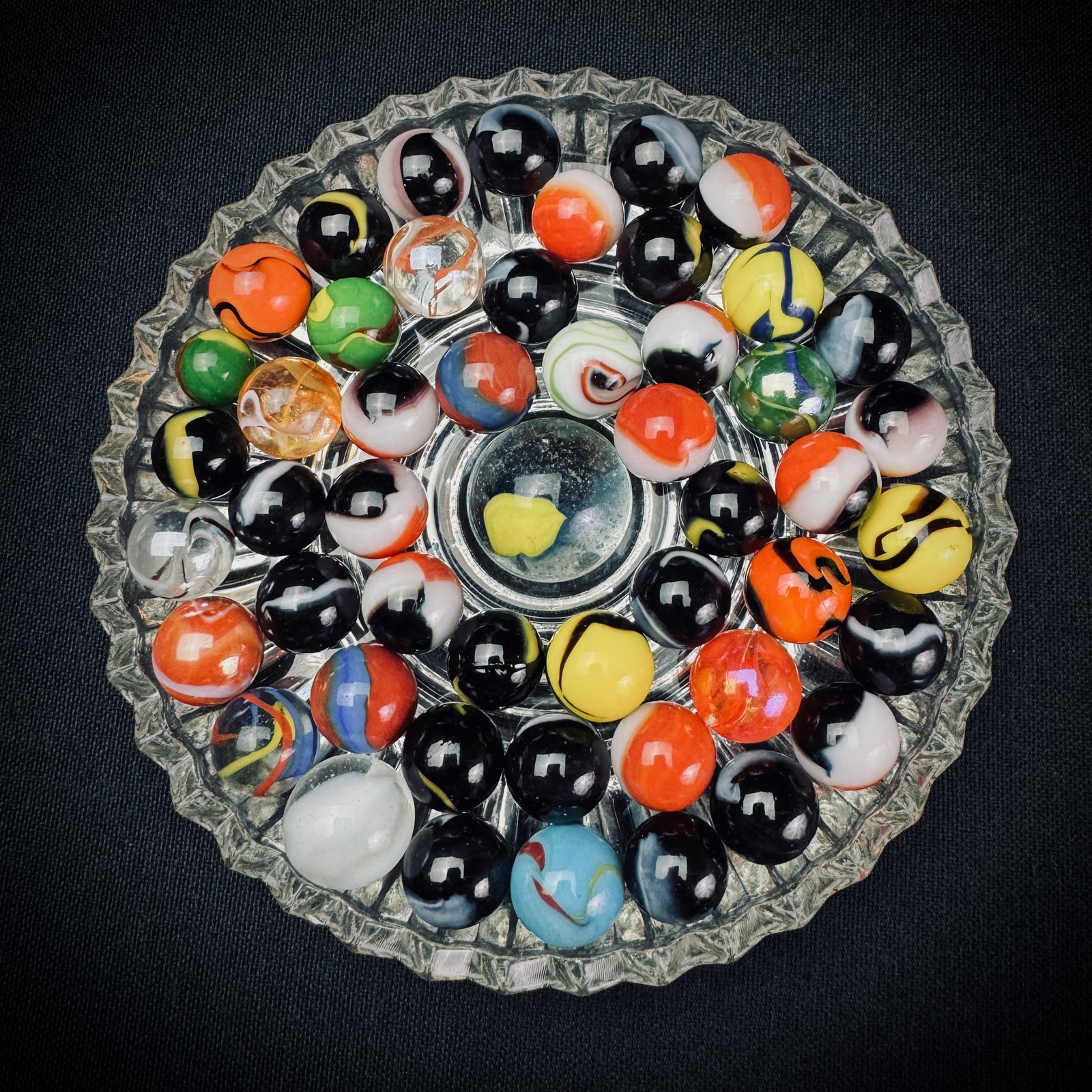 Lot of Vintage Machine Made Glass Marbles (1 of 5)