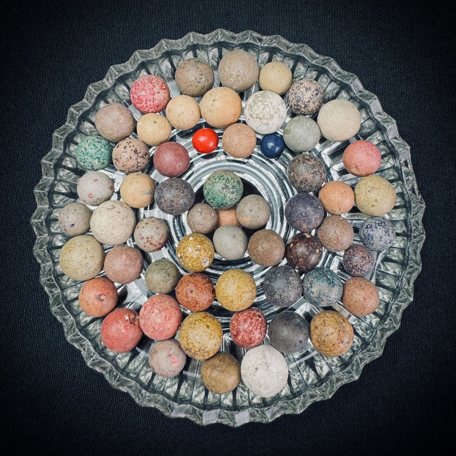 Lot of Antique Clay Marbles (1 of 5)