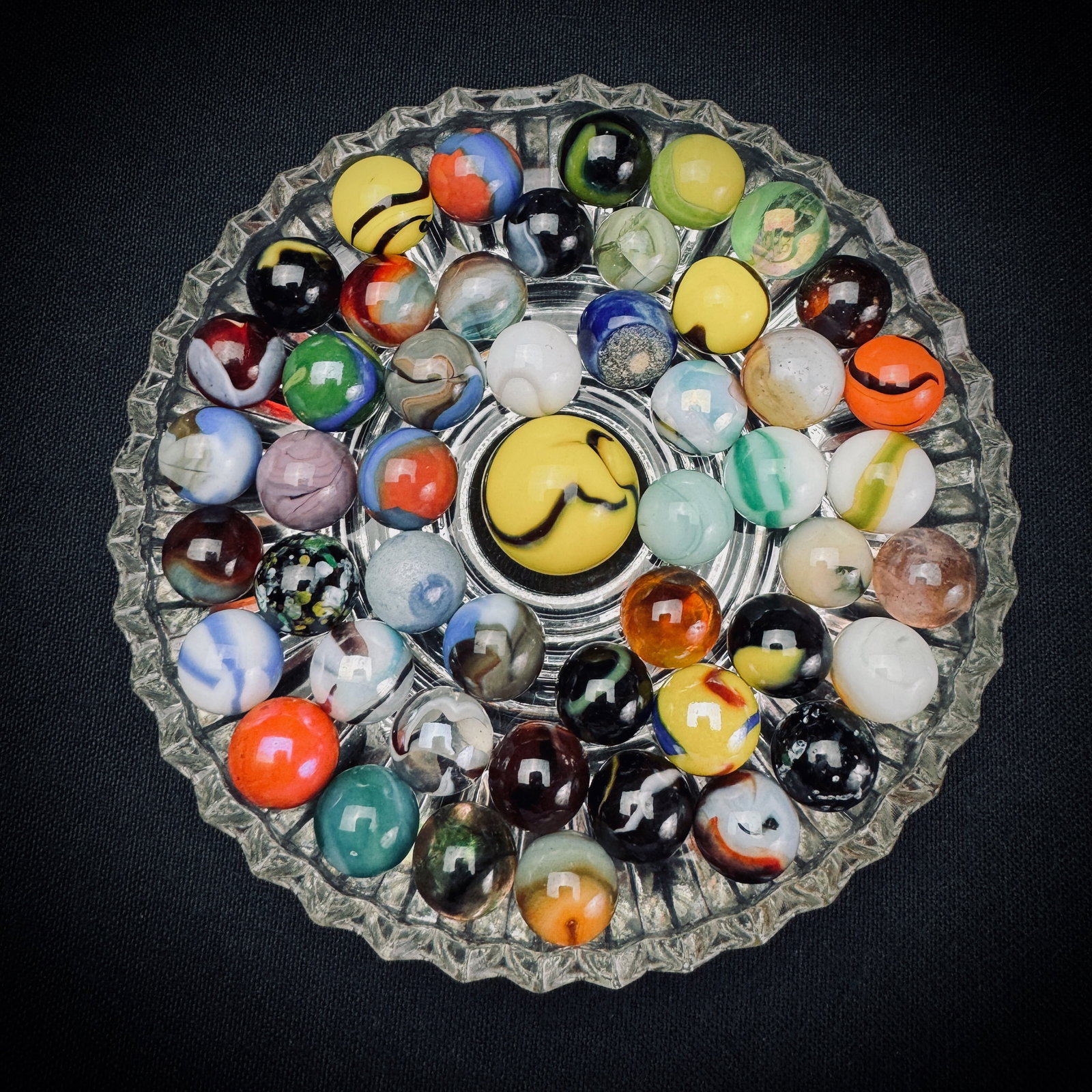 Vintage Glass Marble Collection with Shooter (1 of 5)