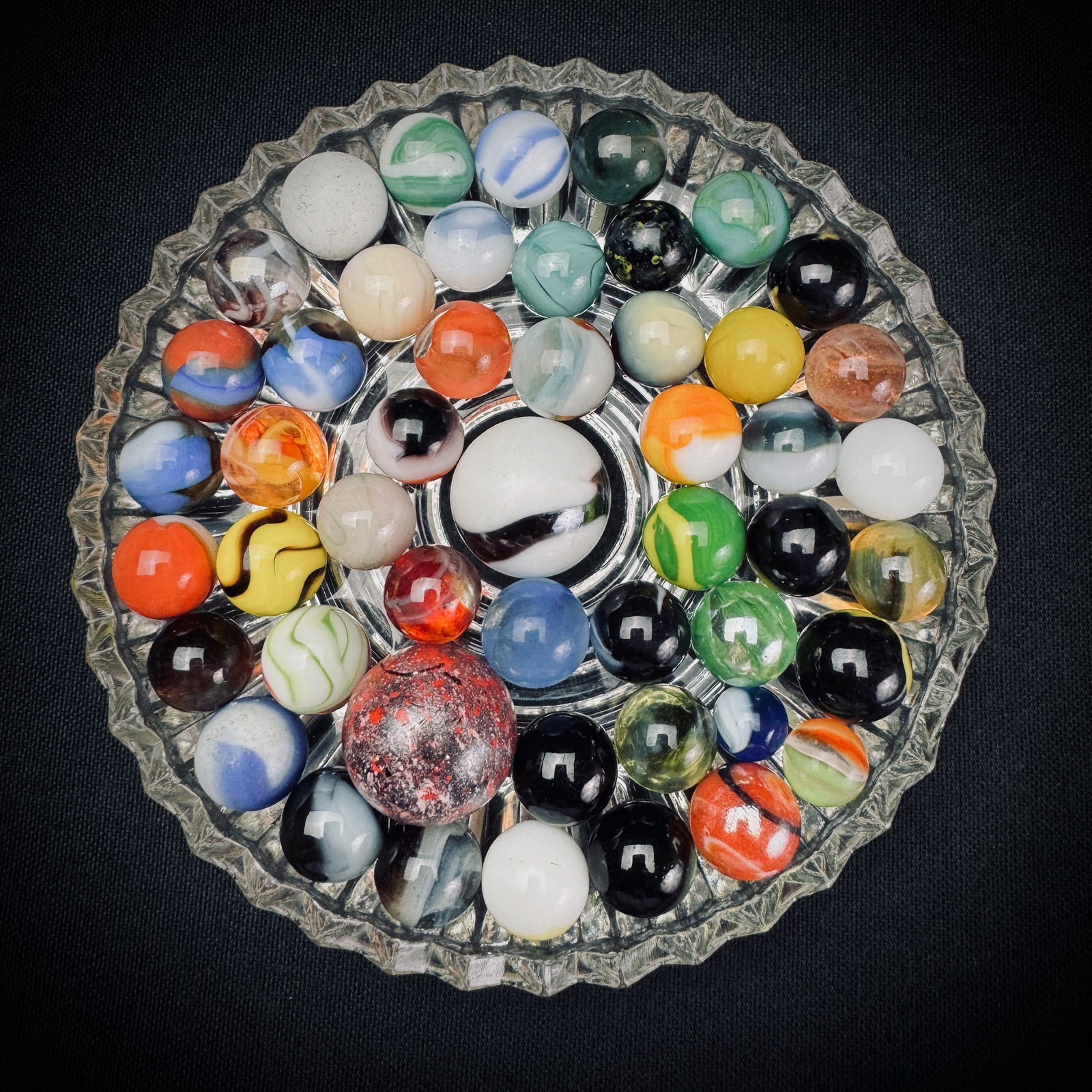 Lot of Vintage Glass Marbles with Shooters (1 of 5)