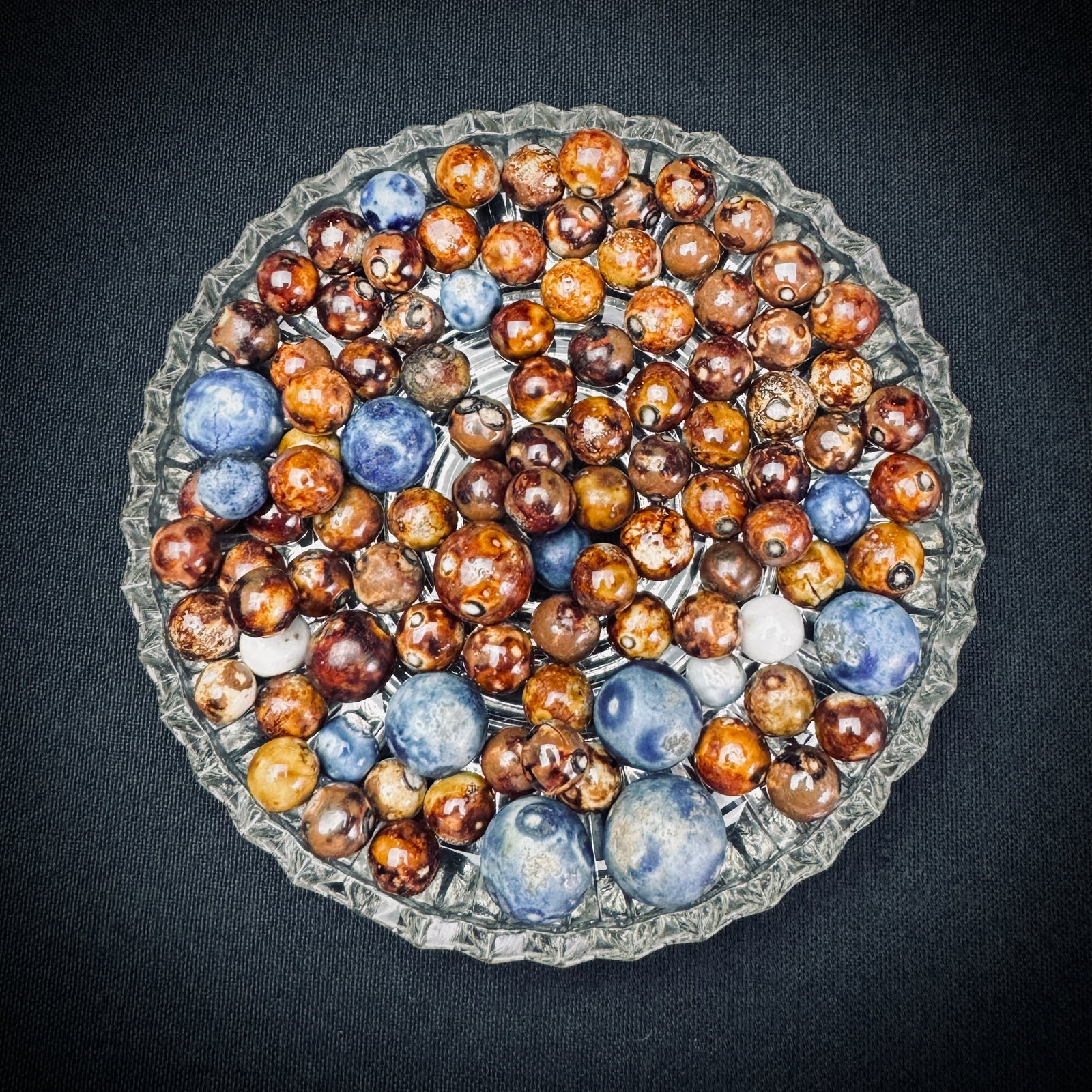 Lot of Antique Clay & Bennington Style Marbles (1 of 5)