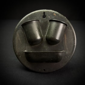 Vintage Pressed Steel Match Holder