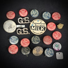 Lot of Vintage Advertising & Religious Pinbacks