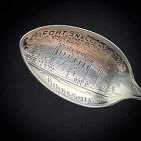 Fort Snelling Minnesota Sterling Souvenir Spoon