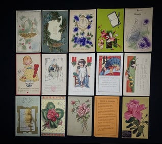 Lot of 15 Early 1900s Holiday Postcards
