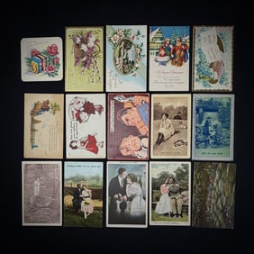 Lot of 14 Vintage Postcards & Greeting Cards