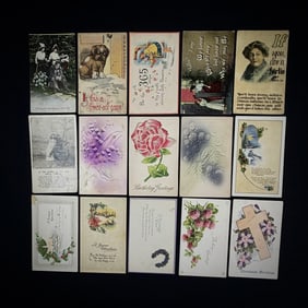 Lot of 15 Vintage & Antique Postcards