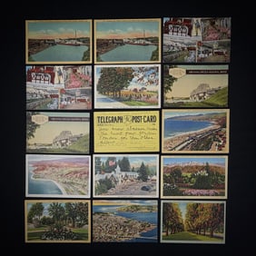 Lot of 16 Vintage USA Postcards, West Coast