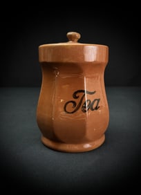 Rumsey Borda Co. Brown Glaze Tea Canister