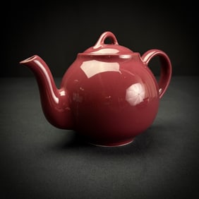 Hall Maroon Red Glaze Ceramic Teapot