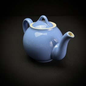 Vintage Hall China Blue Globe Teapot