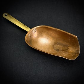 Vintage BEL 1/2L Copper & Brass Scoop