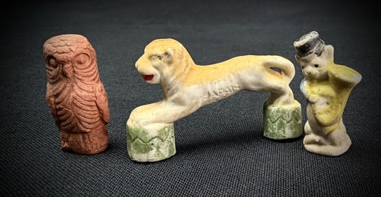 Lot of 3 Vintage Bisque Figurines Japan