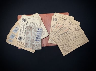 WWII US War Ration Books & Stamps Collection