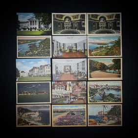 Lot of 15 Vintage USA Linen Postcards