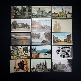 Mixed Lot of 15 Vintage Postcards