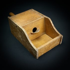 Antique Wooden Handheld Ballot Box