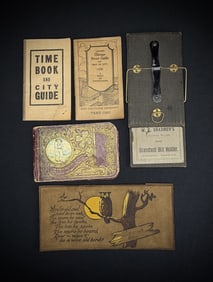 Antique Ephemera Lot, Guides, Bill Holder, Book