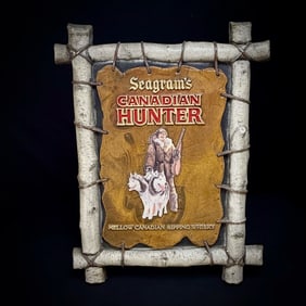 Vintage Seagram's Canadian Hunter Bar Sign