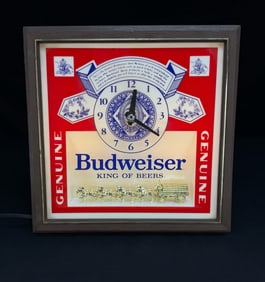 Budweiser Clydesdales Lighted Wall Clock