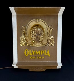 Vintage Olympia Beer Good Luck Lighted Sign