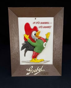 Vintage Goebel Beer Rooster Sign