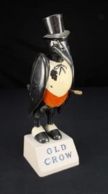 Vintage Old Crow Whiskey Advertising Figure