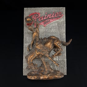 Rainier Beer Sign 'The Weaver' After C.M. Russell