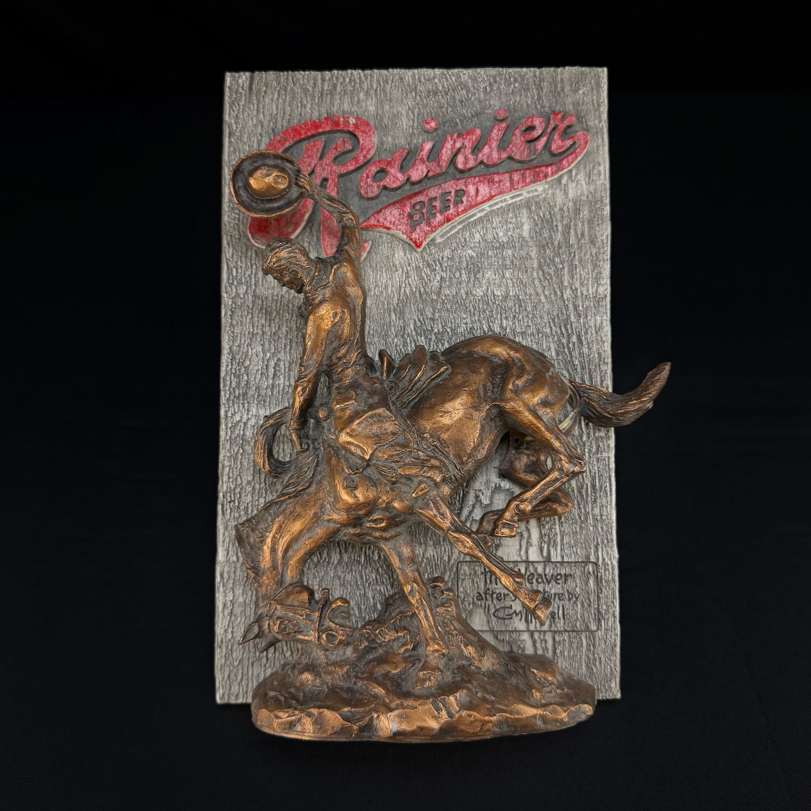 Rainier Beer Sign 'The Weaver' After C.M. Russell (1 of 7)
