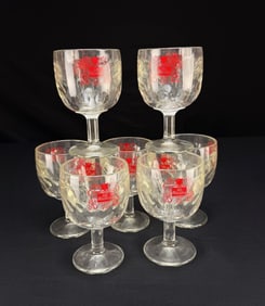 Set of 7 Old Milwaukee Beer Glasses