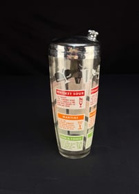 Mid-Century Modern Cocktail Recipe Glass Shaker