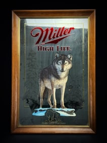 Miller High Life Timber Wolf Wisconsin Mirror