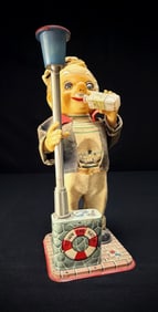 Vintage Alps 'Down the Hatch' Tin Toy