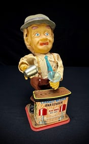Charley Weaver Bartender Battery-Op Tin Toy