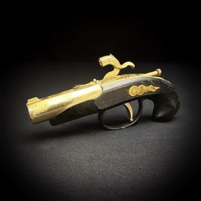 Cast Metal Derringer-Style Cigarette Lighter