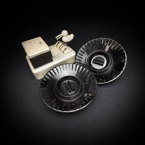 Art Deco Style Cigarette Dispenser & Ashtrays