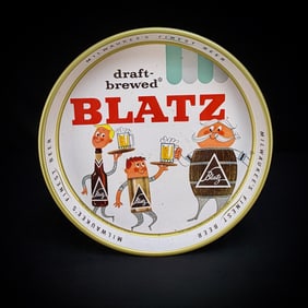 Vintage Blatz Beer Advertising Serving Tray