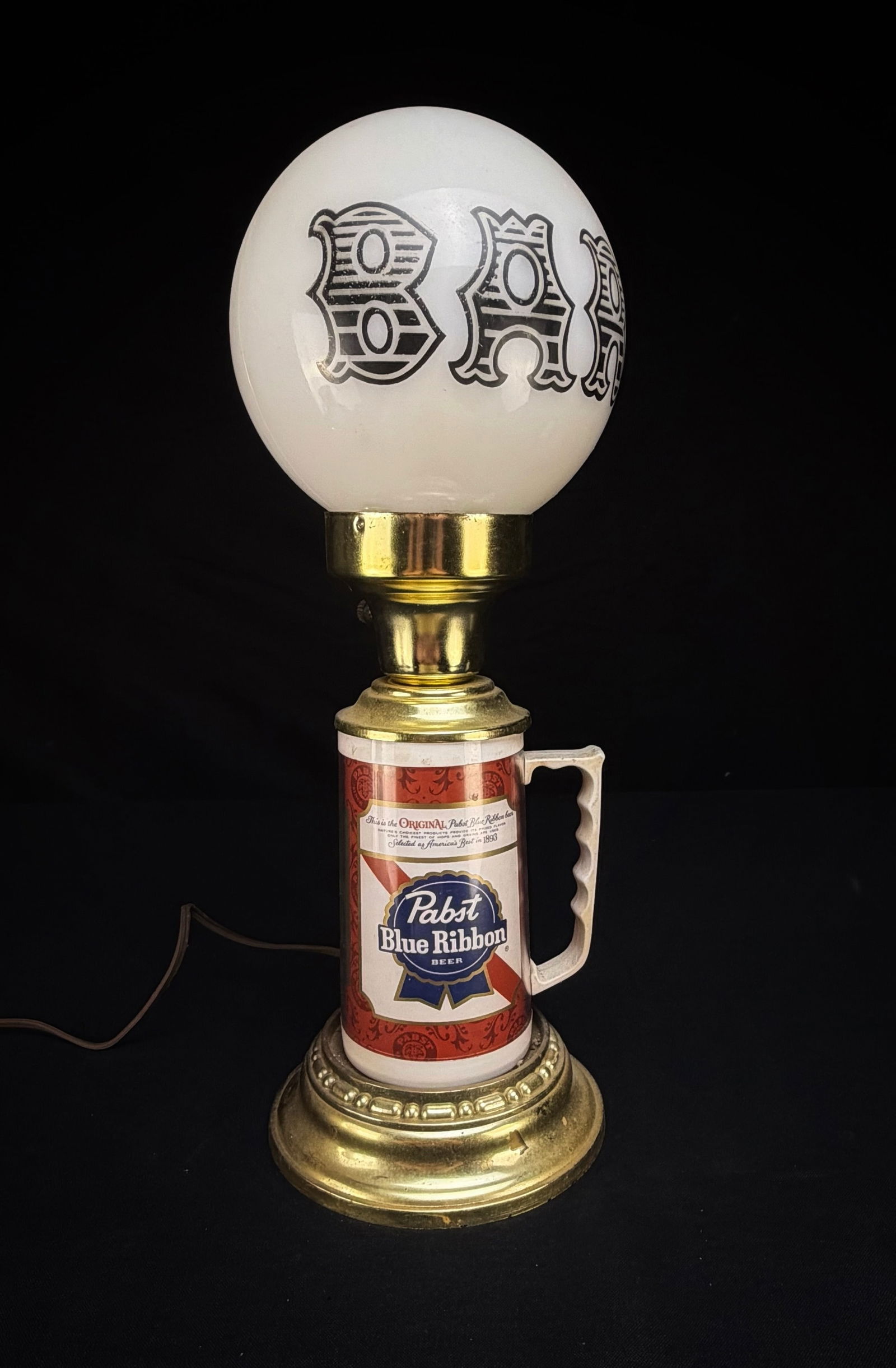 Pabst Blue Ribbon "BAR" Globe Lamp (1 of 5)