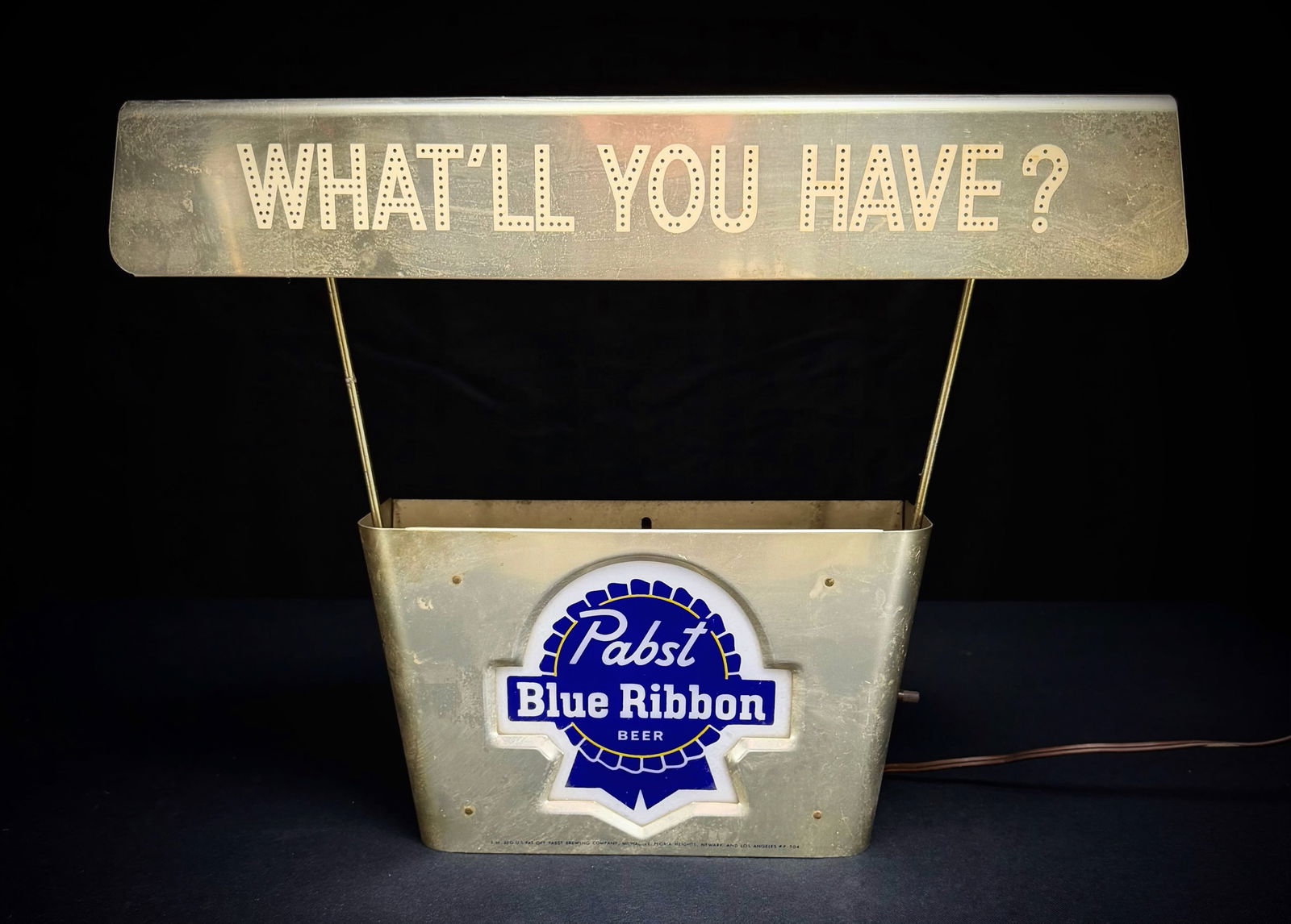Vintage Pabst Blue Ribbon Lighted Beer Sign (1 of 7)