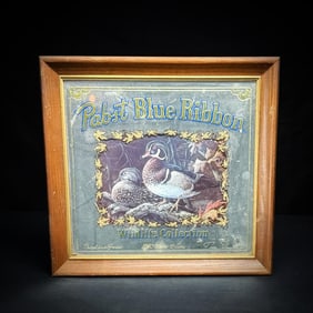 1990 Pabst Blue Ribbon Wood Duck Bar Mirror