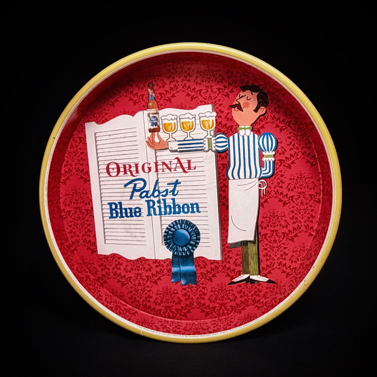 Vintage Pabst Blue Ribbon Beer Serving Tray (1 of 4)