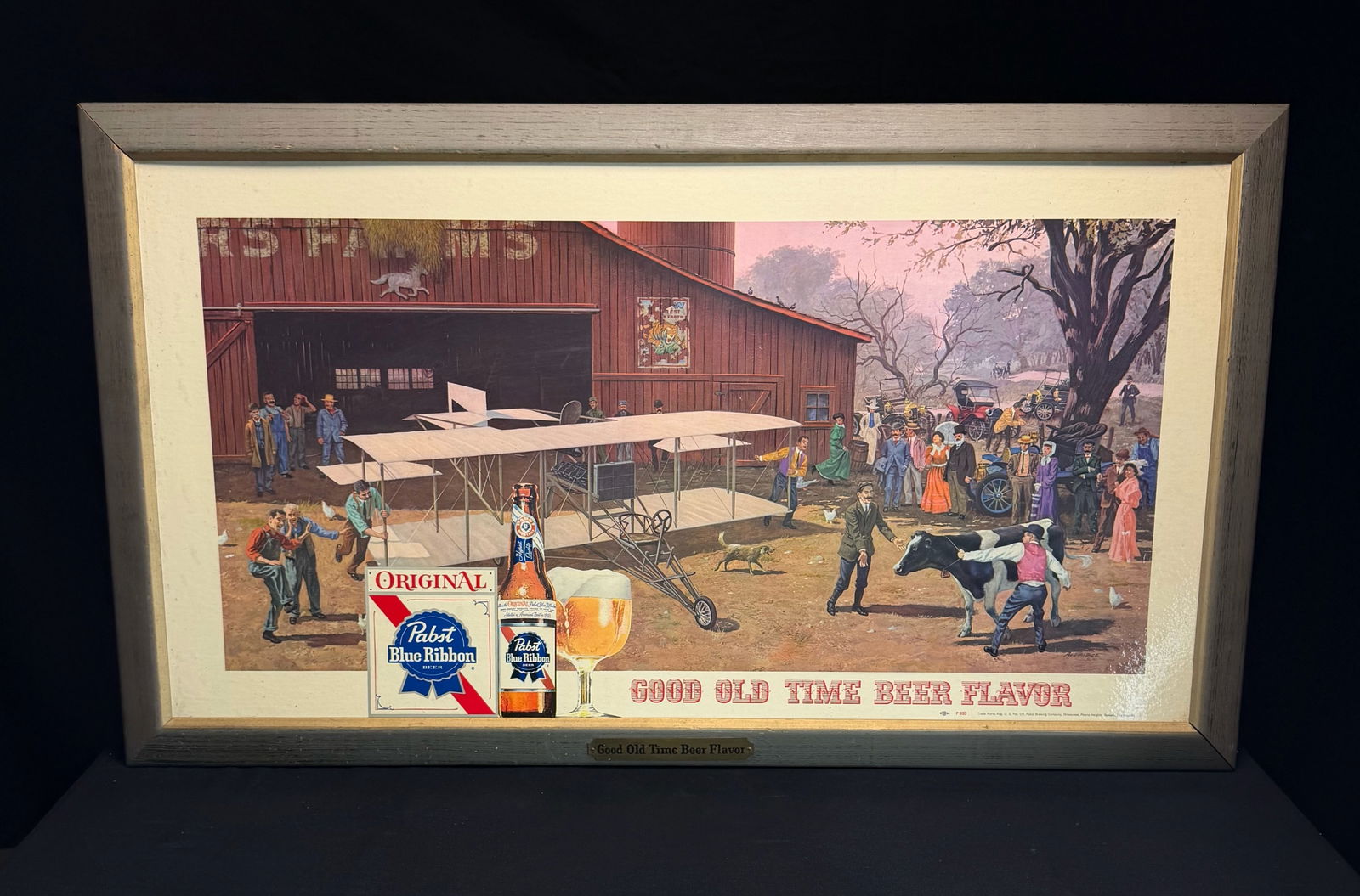 Vintage Pabst Blue Ribbon Framed Advertising Sign (1 of 6)