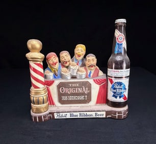1959 Pabst Blue Ribbon Cast Aluminum Display